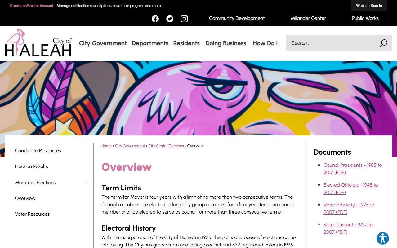 Hialeah Police Department website for Hialeah arrest records