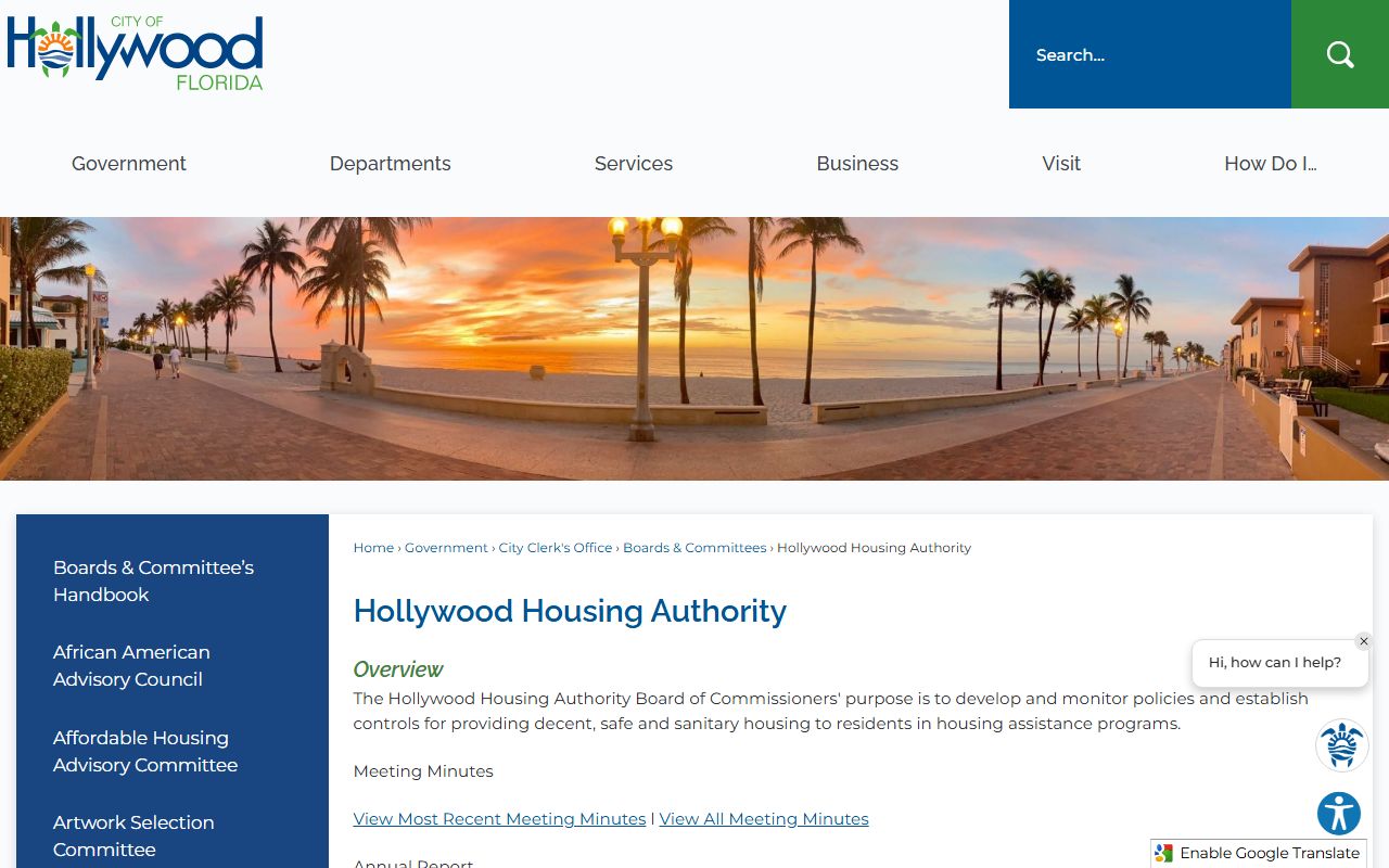 Hollywood Police Department website for Hollywood arrest records