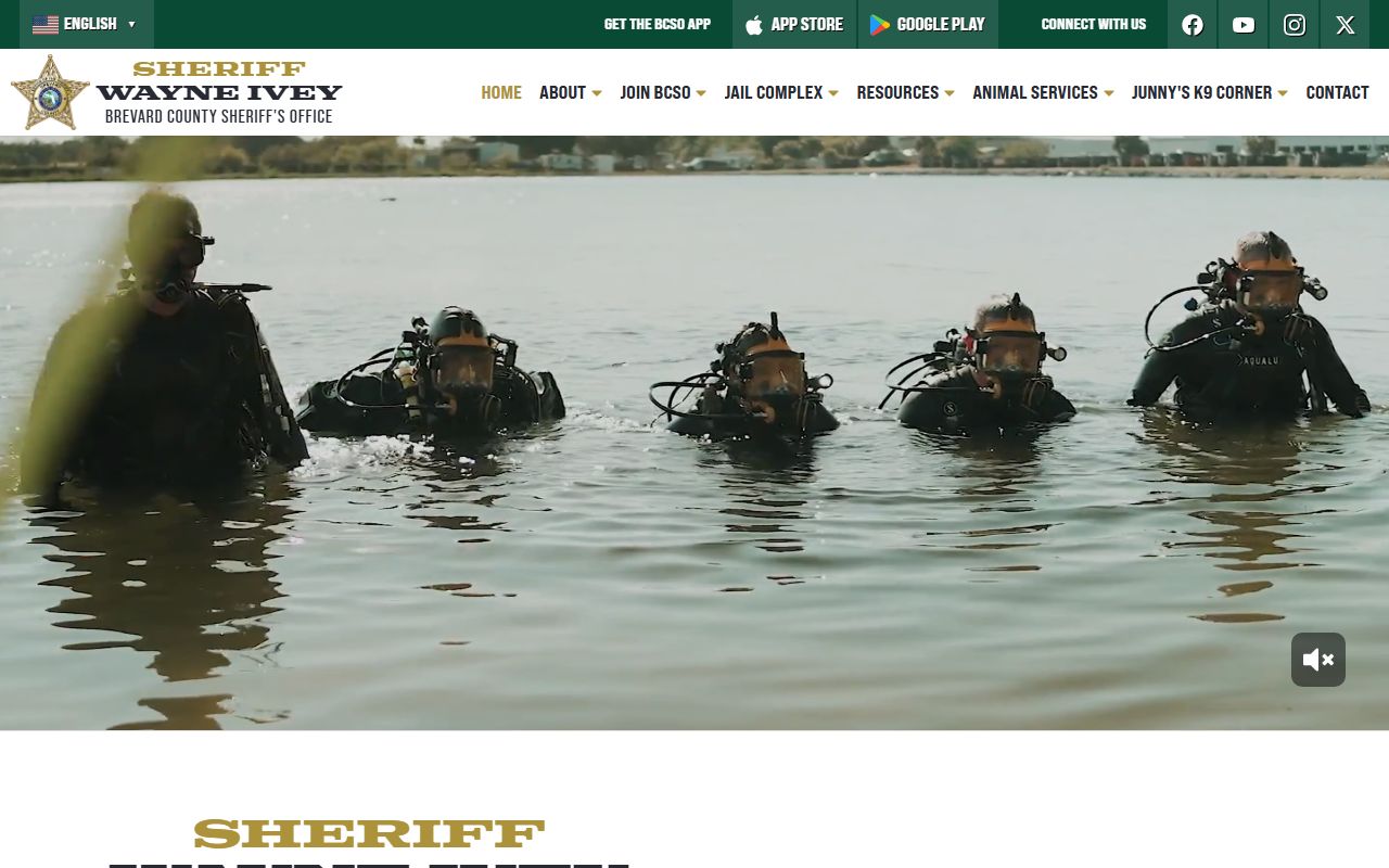 Brevard County Sheriff's Office homepage for accessing arrest records